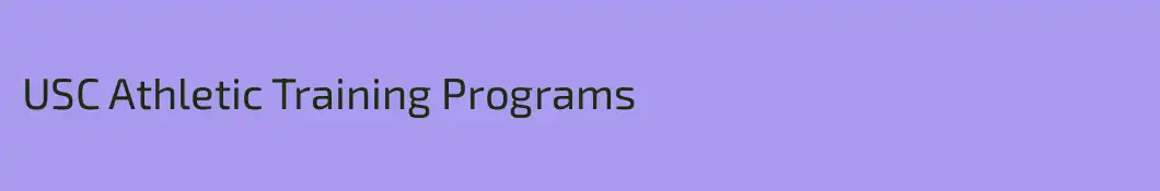 USC Athletic Training Programs